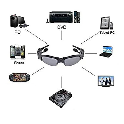 Stereo Wireless Bluetooth-Compatible 5.0 Headset Telephone Sport Driving Cycling Sunglasses Riding Eyes Glasses with Sun Lens