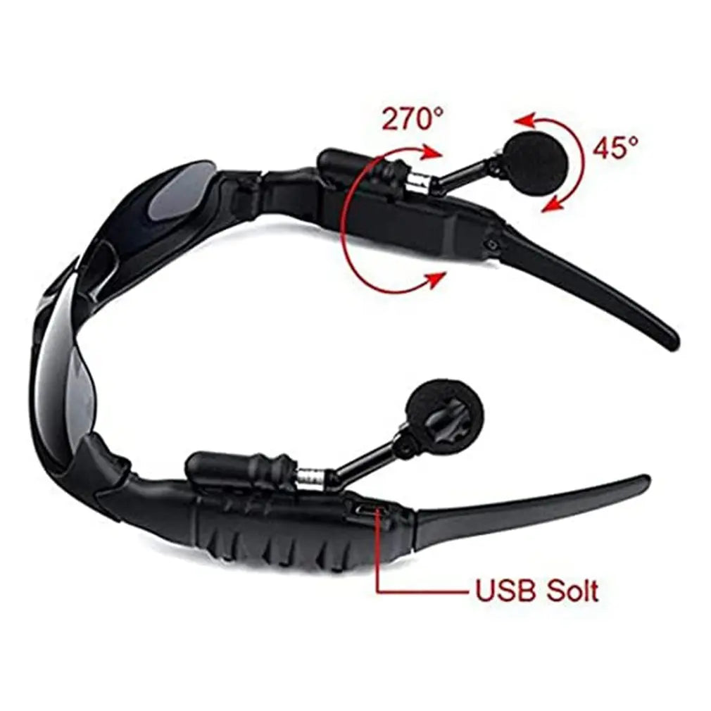Stereo Wireless Bluetooth-Compatible 5.0 Headset Telephone Sport Driving Cycling Sunglasses Riding Eyes Glasses with Sun Lens